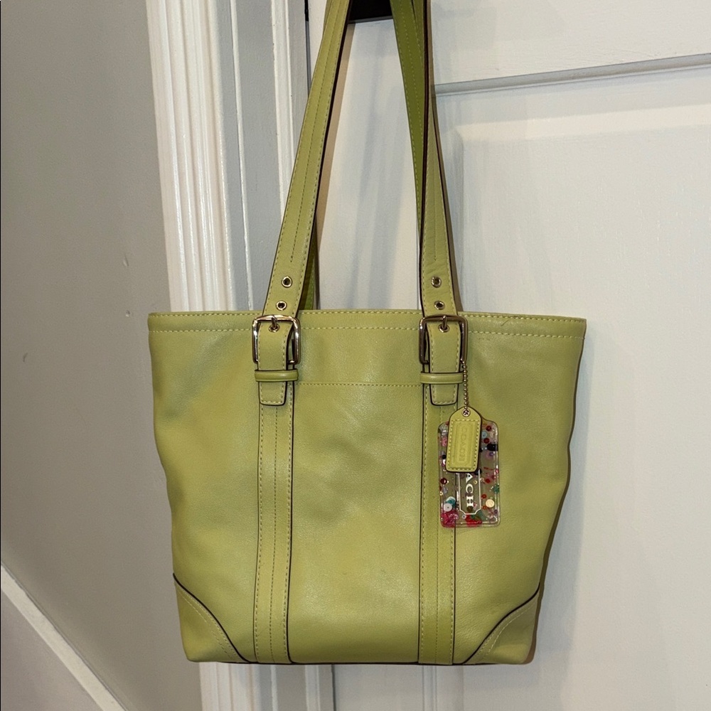 Y2K Lime 🍋‍🟩 Coach Hampton Tote Shoulder bag